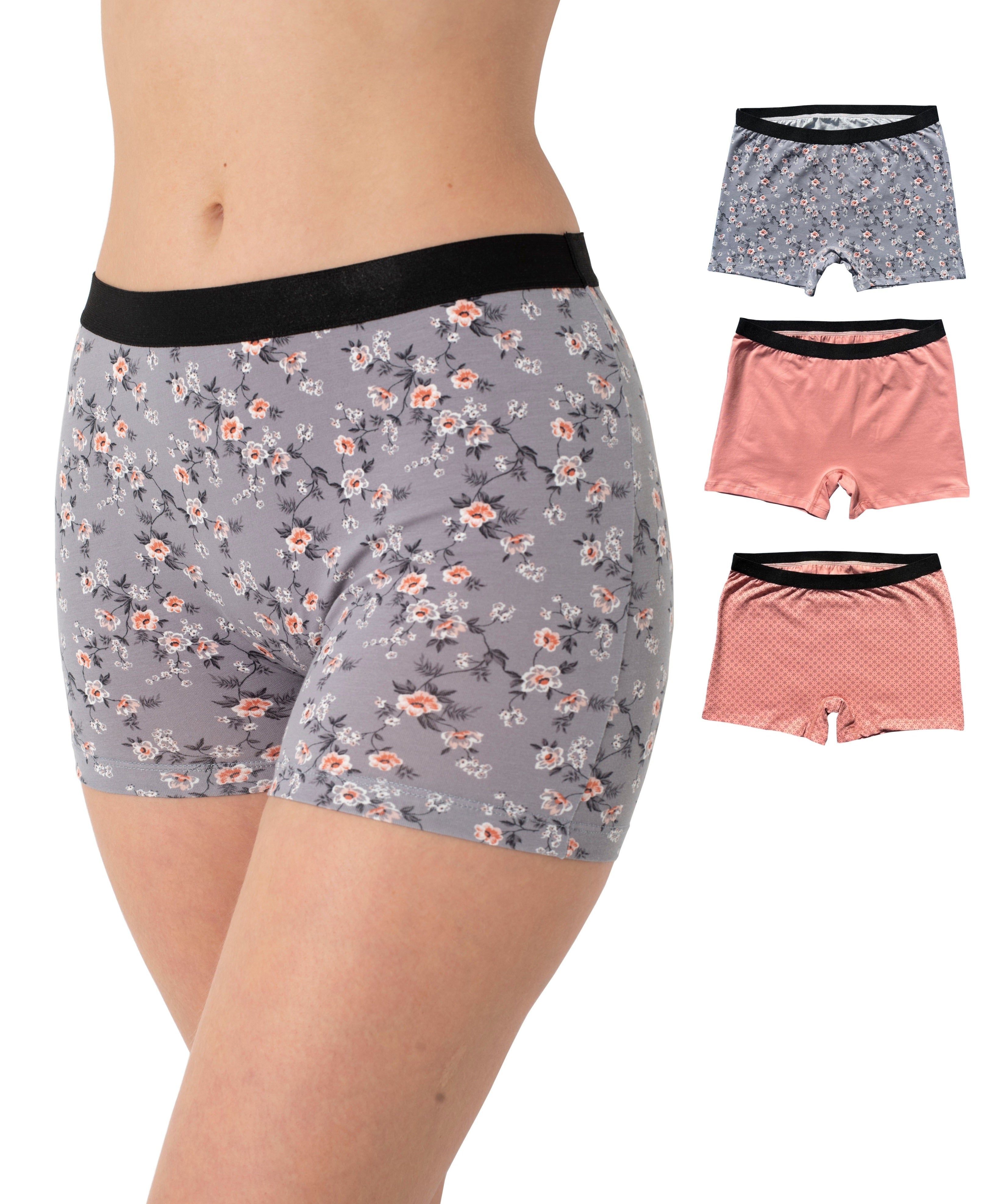Plus Size) Pack Of 3 Women's boyshort Panty Underwear – Montivo